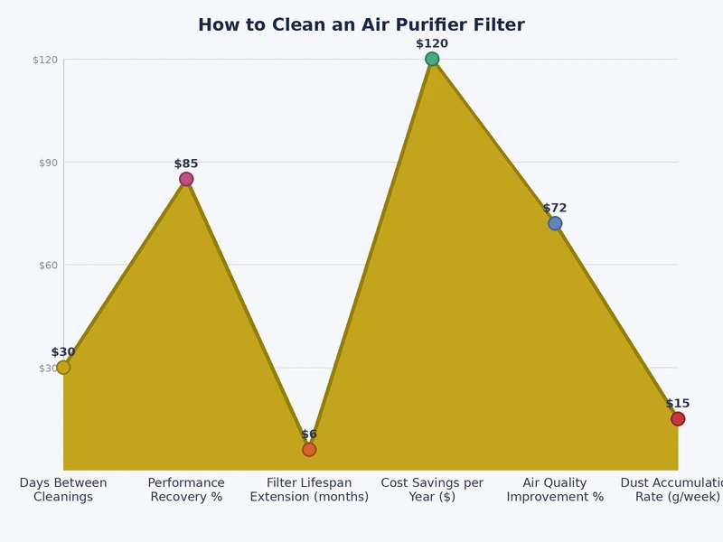 chart comparing air purifier filter types cleaning methods and replacement schedules