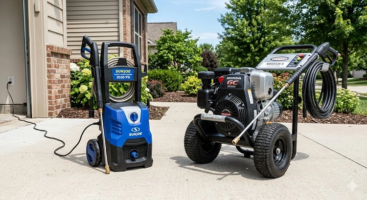 How to hang outdoor string lights in a canopy pattern above a patio with warm Edison bulbs