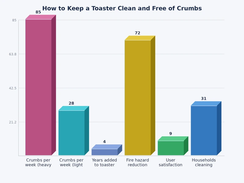 toaster cleaning frequency chart showing weekly light clean versus monthly deep clean task breakdown