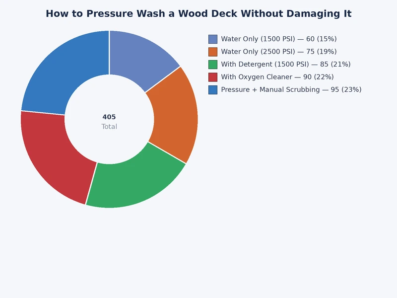 Chart comparing recommended PSI ranges for different wood deck types