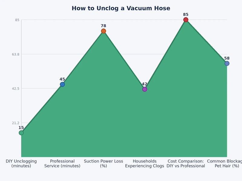 comparison chart of vacuum hose unclogging methods by effectiveness and risk level