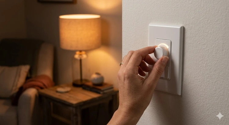 LED bulbs compatible with dimmer switches installed in a ceiling fixture showing proper pairing