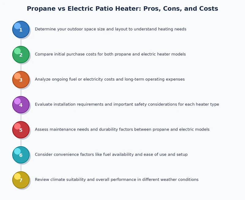 Cost comparison chart showing propane vs electric patio heater annual expenses