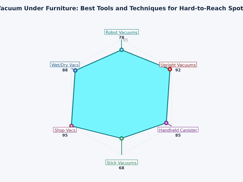 Bar chart comparing ground clearance of common furniture types versus vacuum head heights