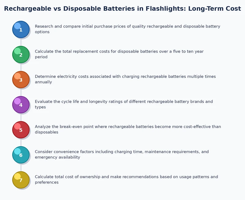 Diagram showing the rechargeable battery lifecycle from purchase through hundreds of charge cycles versus disposable single-use batteries
