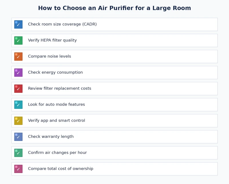 checklist for how to choose air purifier for large room before purchase