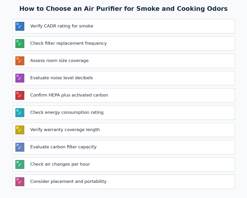 air purifier filter maintenance checklist for smoke and cooking odor environments