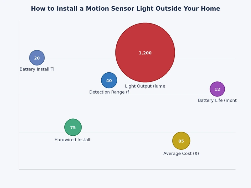 comparison chart of wired solar and plug-in outdoor motion sensor light performance metrics