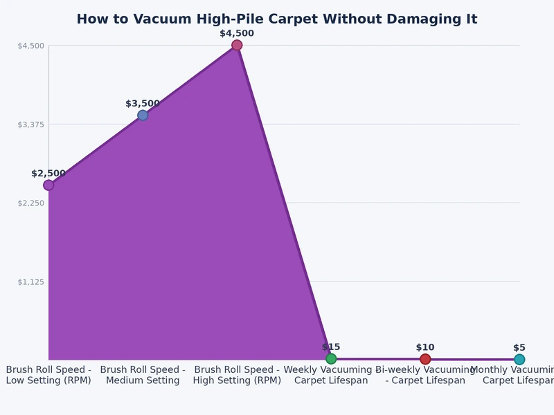Performance comparison chart of vacuum types for high pile carpet cleaning
