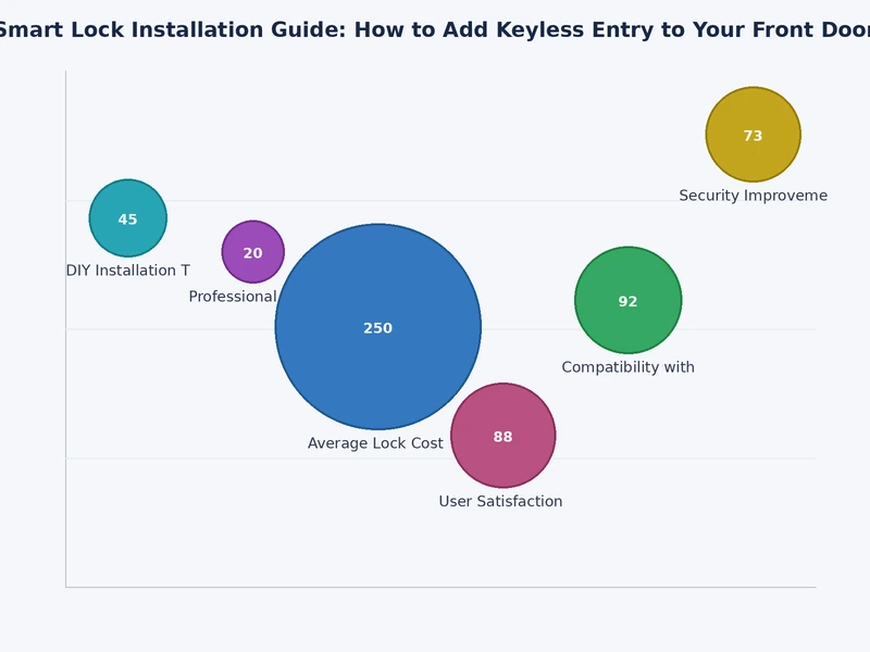 Chart comparing smart lock connectivity protocols by battery life, hub requirement, and remote access capability