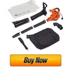 BLACK+DECKER 3-in-1 Electric Leaf Blower & Mulcher With Leaf Vacuum Kit (BV6000)